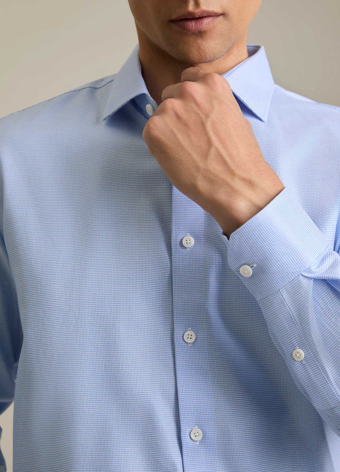 Camisa Pontos Azul Masculina