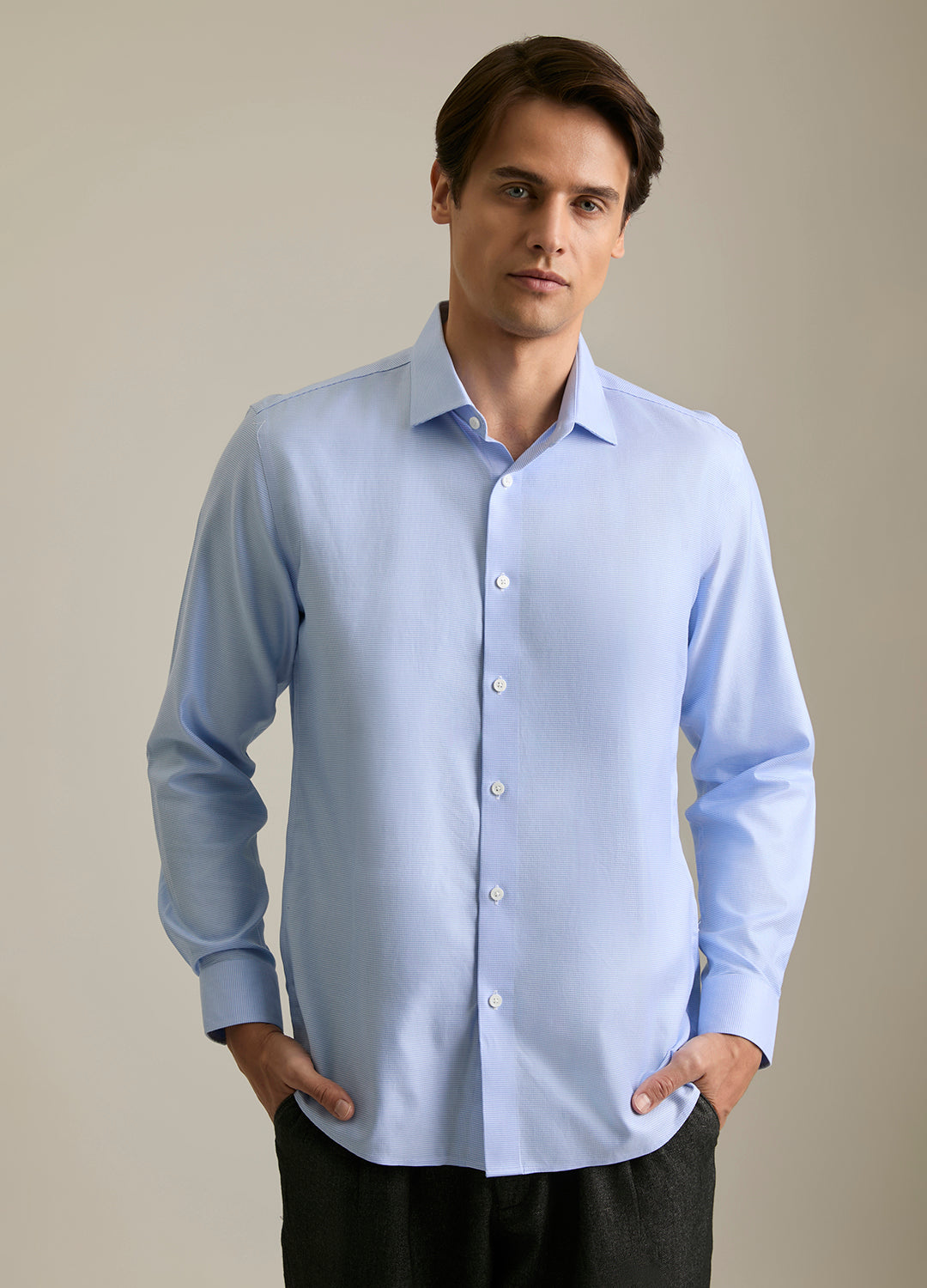 Camisa Pontos Azul Masculina